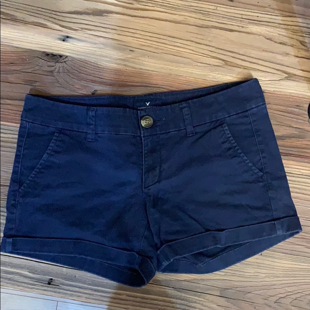 American Eagle Khaki Navy Blue Shorts